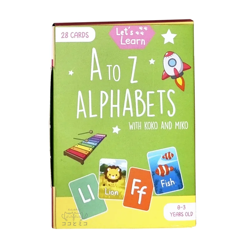 Koko and Miko A to Z Alphabets flashcard box