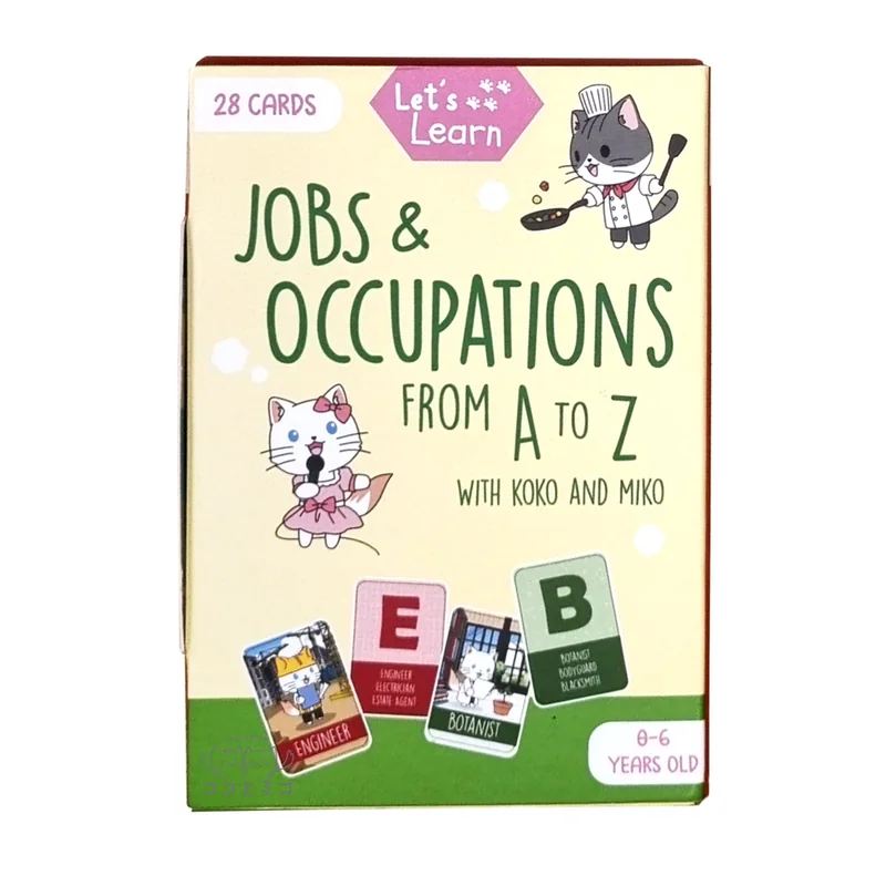 Koko and Miko Jobs and Occupations flashcard box
