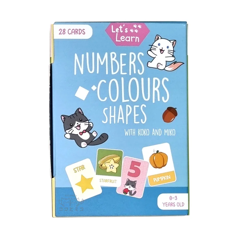 Koko and Miko Numbers, Colours and Shapes flashcard box
